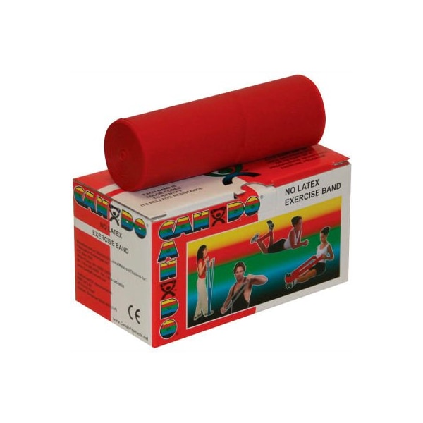 Fabrication Enterprises CanDo Latex-Free Exercise Band, Red, 6 Yard Roll, 1 Roll/Box 1356056 - main